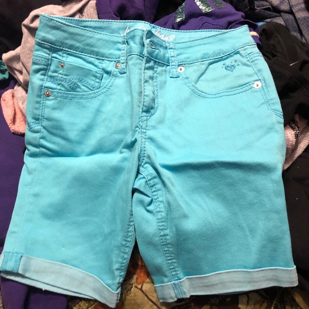 Girls jean shorts knee length